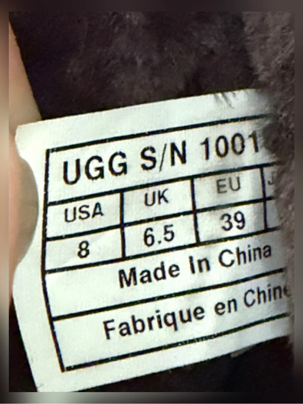 UGG new calf zipper